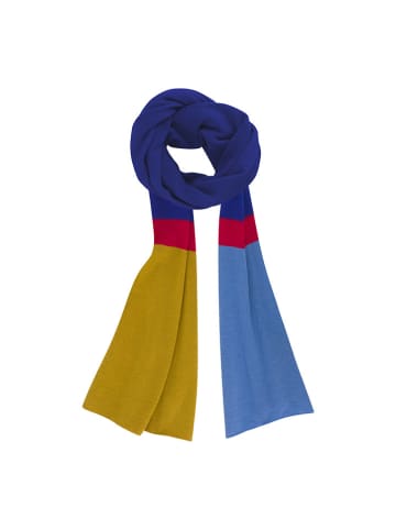 Remember Woll-Schal ''Reto'' in Blau/ Hellblau/ Oliv - (L)180 x (B)40 cm