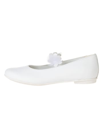 Primigi Leder-Spangenballerinas in Weiß