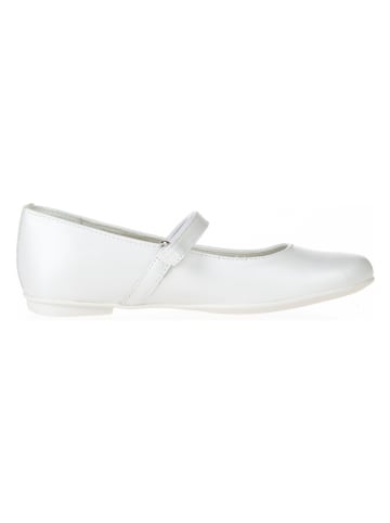 Primigi Leder-Spangenballerinas in Weiß