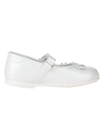 Primigi Leder-Spangenballerinas in Weiß