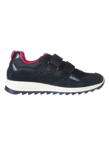 Primigi Skórzane sneakersy "Trilly" w kolorze granatowo-różowym