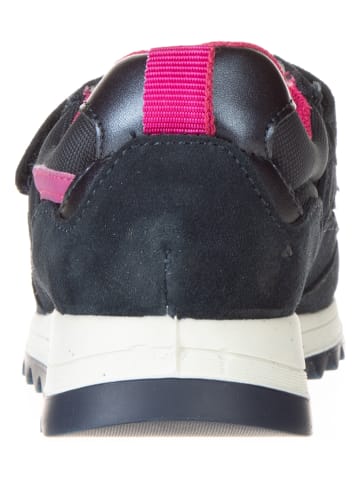Primigi Skórzane sneakersy "Trilly" w kolorze granatowo-różowym