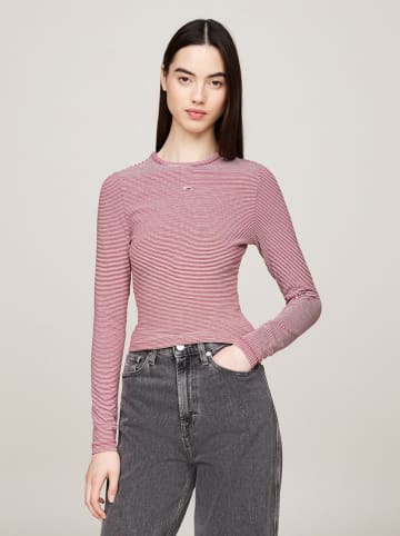 TOMMY JEANS Koszulka w kolorze szaroróżowym