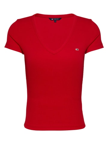TOMMY JEANS Koszulka w kolorze czerwonym