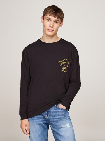 TOMMY JEANS Longsleeve in Schwarz