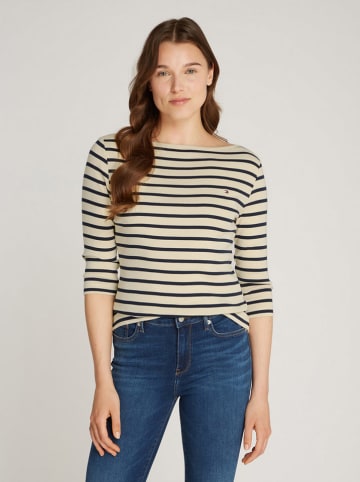 Tommy Hilfiger Longsleeve in Beige/ Dunkelblau