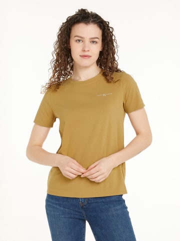 Tommy Hilfiger Koszulka w kolorze musztardowym