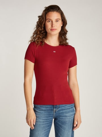 TOMMY JEANS Koszulka w kolorze bordowym