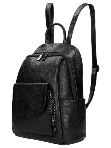 Wojas Leder-Rucksack in Schwarz - (B)28 x (H)32 x (T)14 cm