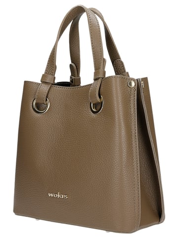 Wojas Skórzana torebka w kolorze jasnobrązowym - 25 x 23 x 12 cm