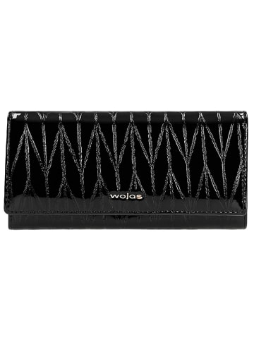 Wojas Leder-Geldbörse in Schwarz - (B)18 x (H)19 x (T)3 cm