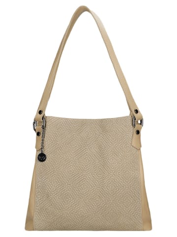 Wojas Leder-Schultertasche in Beige - (B)31 x (H)28 x (T)10 cm