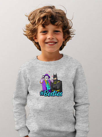 WOOOP Bluza "Joker et Batman" w kolorze szarym