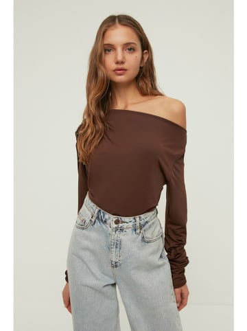 trendyol Blouse donkerbruin