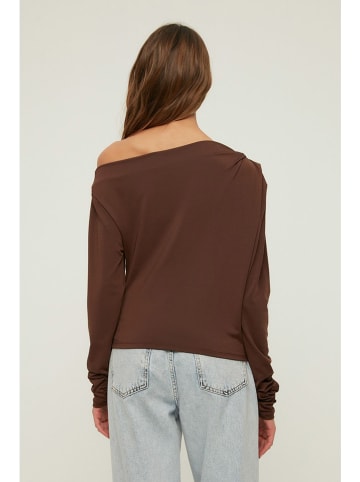 trendyol Blouse donkerbruin