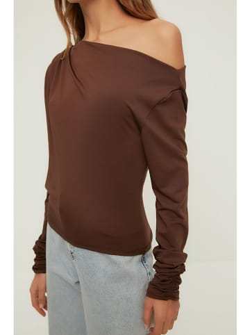 trendyol Bluse in Dunkelbraun