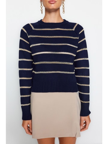 trendyol Trui donkerblauw/beige