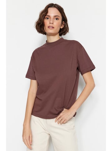 trendyol 2-delige set: shirts beige/donkerbruin