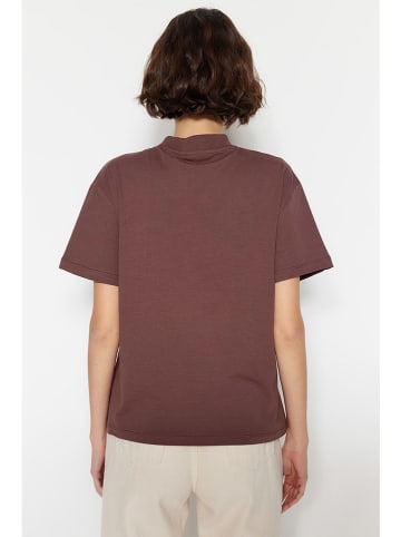 trendyol 2-delige set: shirts beige/donkerbruin