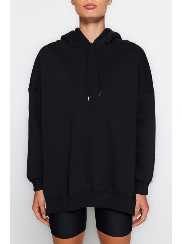 trendyol Hoodie in Schwarz/ Grau