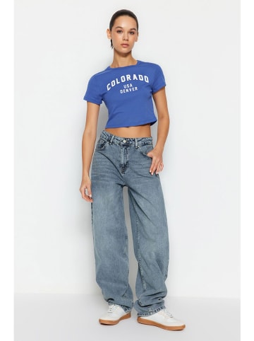 trendyol Spijkerbroek - mom fit - blauw