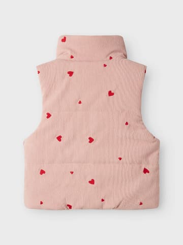 name it Doorgestikte bodywarmer lichtroze