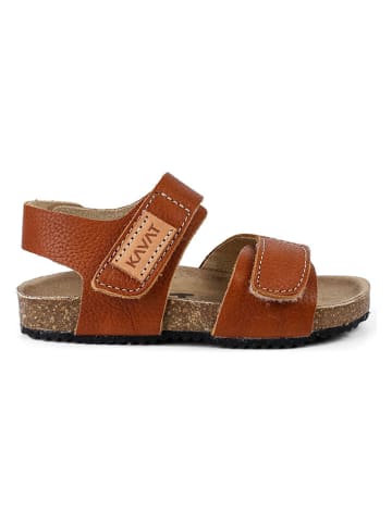 KAVAT Leder-Sandalen "Bomhus" in Hellbraun