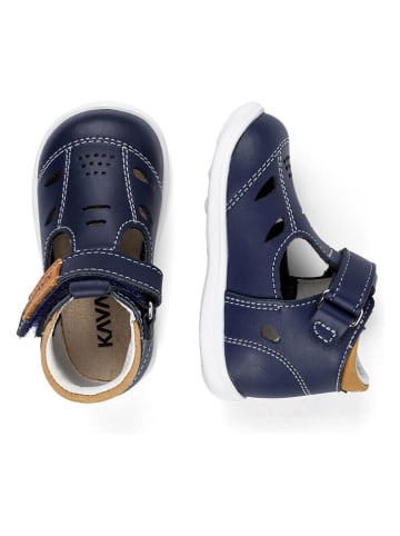 KAVAT Skórzane buty "Backe XC" w kolorze niebieskim do nauki chodzenia