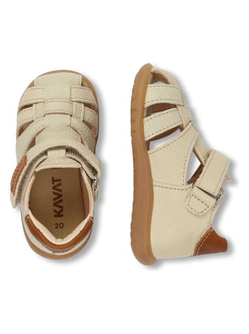KAVAT Leder-Halbsandalen "Rullsand EP" in Creme