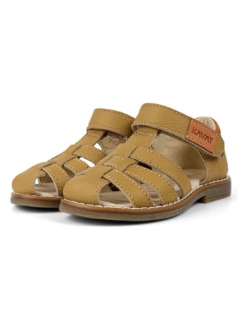 KAVAT Leren enkelsandalen "Forsvik EP" in Senfgelb