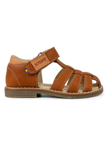 KAVAT Leren enkelsandalen "Forsvik EP" bruin