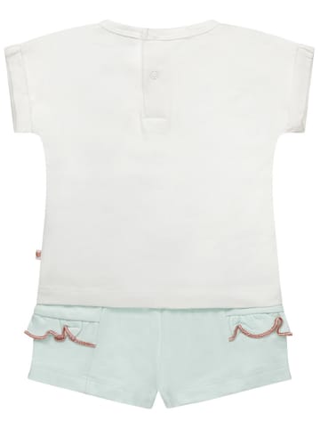 Dirkje 2-delige outfit wit/groen