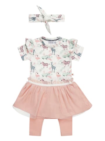 Dirkje 3tlg. Outfit in Weiß/ Rosa