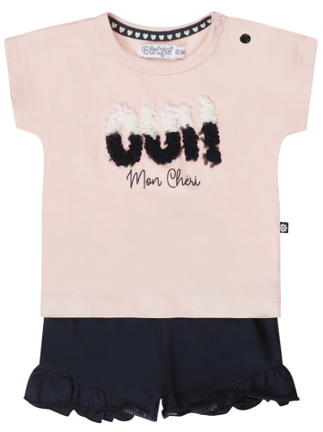 Dirkje 2tlg. Outfit in Rosa/ Schwarz