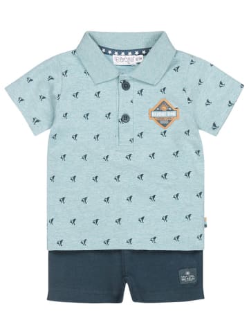Dirkje 2-delige outfit blauw/lichtblauw