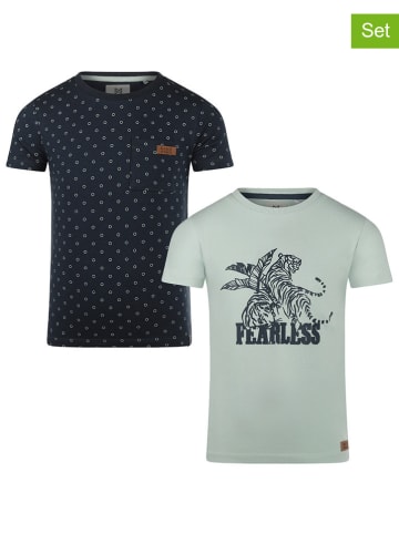 Koko Noko 2er-Set: Shirts in Grün/ Dunkelblau