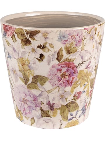 Clayre & Eef Doniczka w kolorze beżowo-jasnoróżowym - wys. 13 x Ø 14 cm