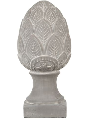 Clayre & Eef Decoratief object "Dennenappel" grijs - (H)33 x Ø 16 cm