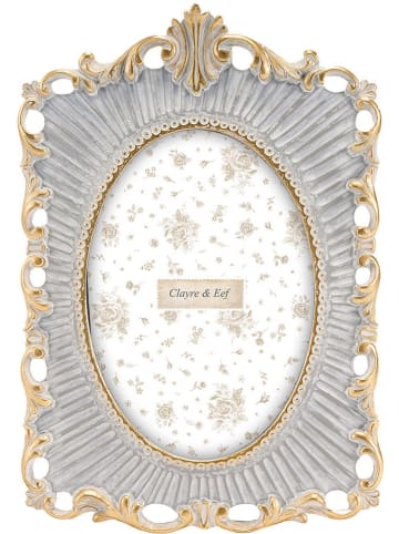 Clayre & Eef Bilderrahmen in Weiß/ Gold - (B)15 x (H)23 cm