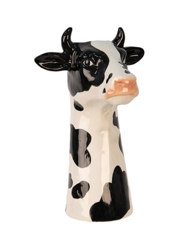 Clayre & Eef Wazon w kolorze kremowo-czarnym - 20 x 32 x 19 cm