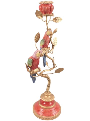 Clayre & Eef Kaarshouder goudkleurig/rood - (B)17 x (H)33 x (D)9 cm