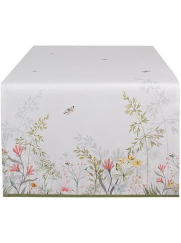 Clayre & Eef Tischdecke in Weiß/ Pink - (L)140 x (B)50 cm