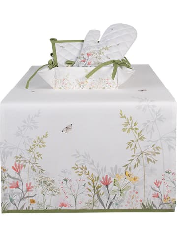 Clayre & Eef Tafelkleed wit/roze - (L)140 x (B)50 cm