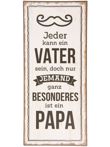 Clayre & Eef Textschild in Creme/ Schwarz - (B)13 x (H)30 cm