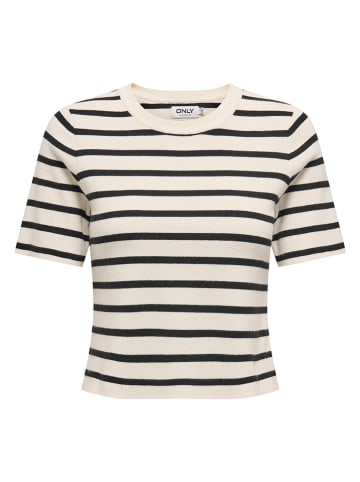 ONLY Pullover in Beige/ Schwarz