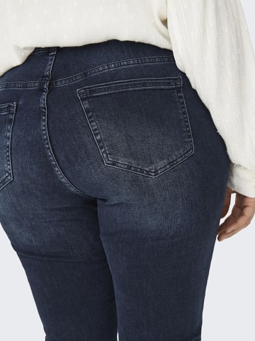 ONLY Carmakoma Jeans-Caprihose in Dunkelblau