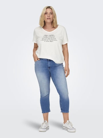 ONLY Carmakoma Jeans-Caprihose in Blau