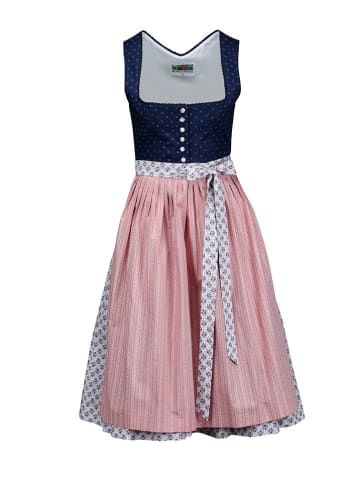 Berwin & Wolff Dirndl in Dunkelblau/ Rosa