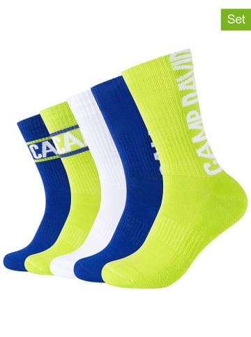 CAMP DAVID  5er-Set: Socken in Blau/ Grün/ Weiß