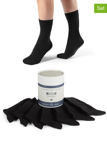 Mustang 7er-Set: Socken in Schwarz